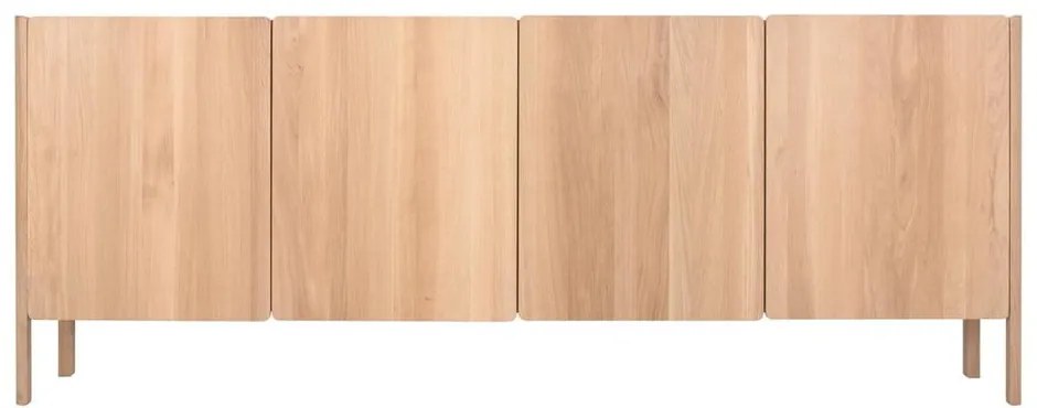 Comodă în culoare naturală din lemn de stejar 220x85x42 cm Dvor – Gazzda