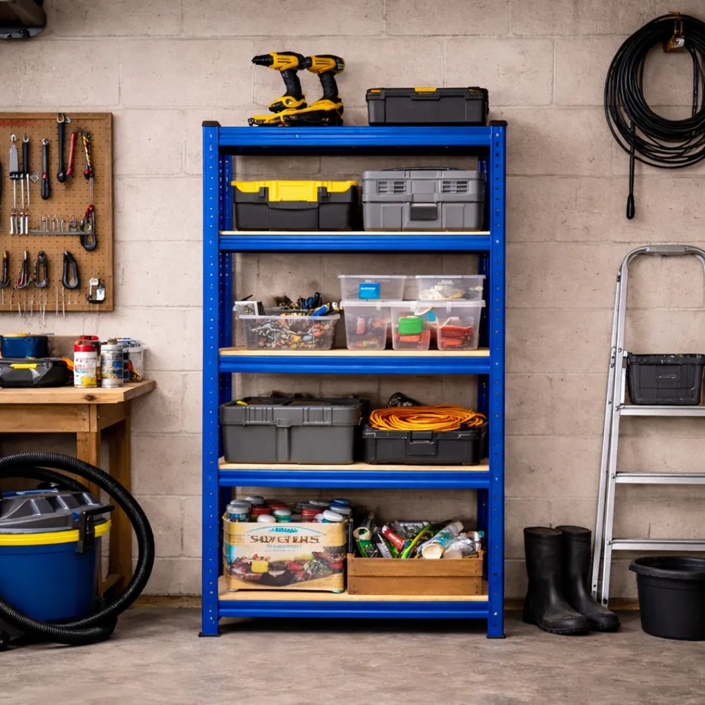 Raft cu capacitate mare HEAVY, max. 875kg, 90x40x180cm, albastru Monzana