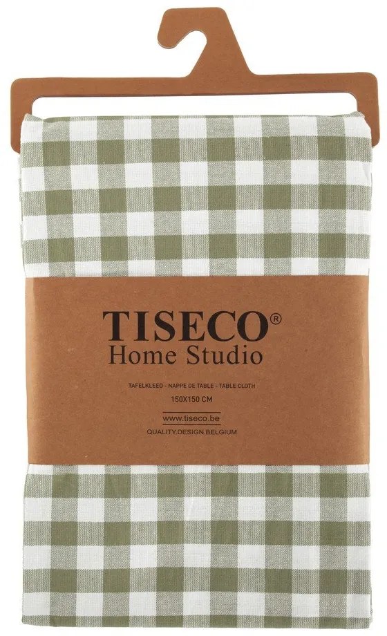 Față de masă din bumbac 150x150 cm Gingham – Tiseco Home Studio