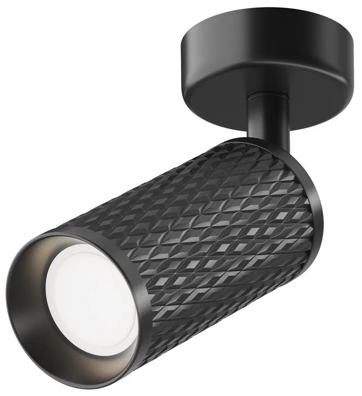 Aplica de perete / tavan design tehnic Focus negru