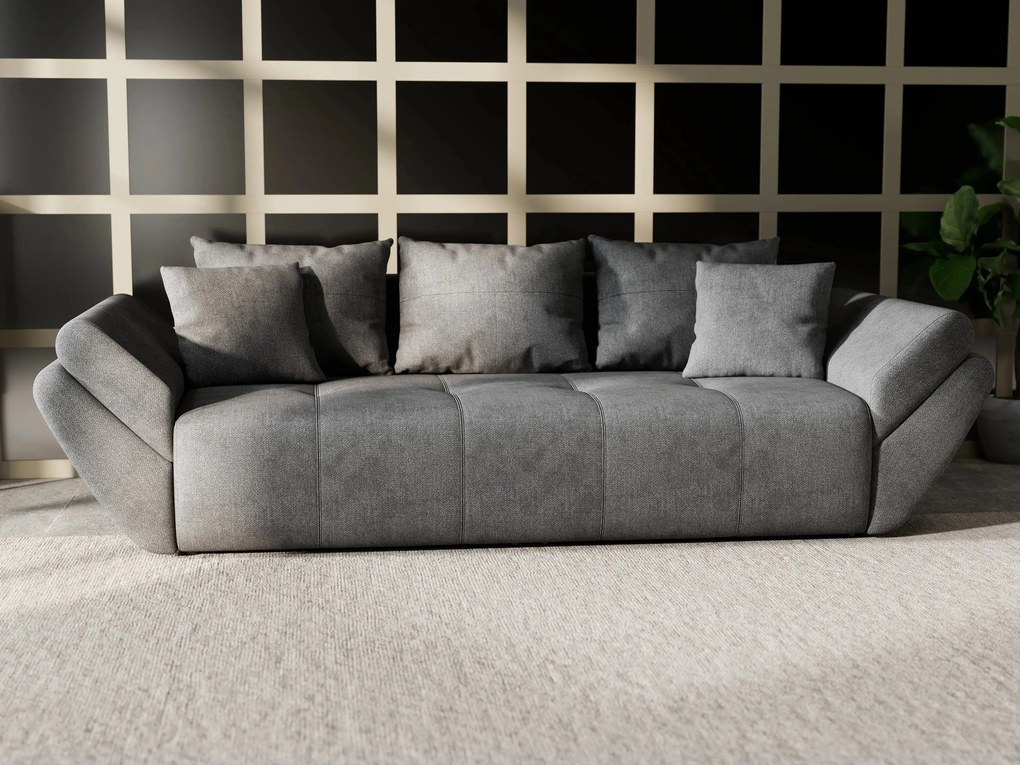 Canapea extensibilă dumonde cu ladă de depozitare si sezut confortabil din spuma high-density, Berlin Enjoy Kaki 250x100 cm