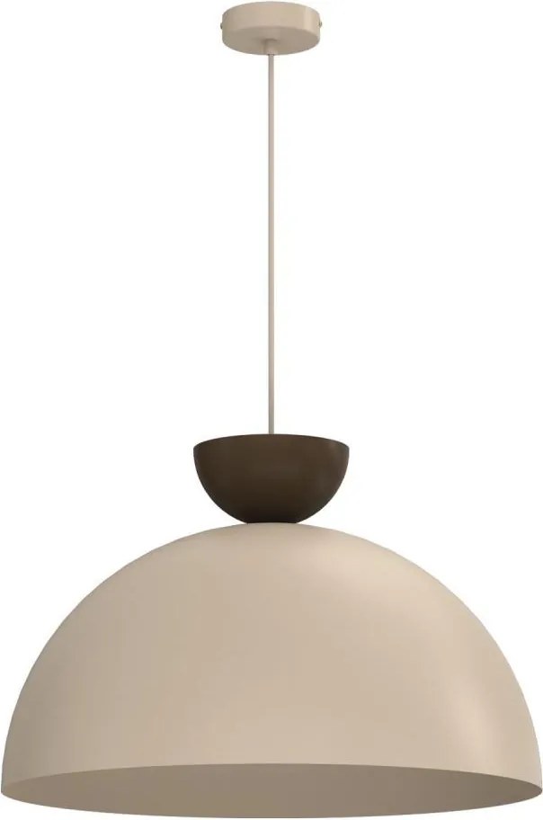 Candelabru suspendat pe cablu NEVIS 1xE27/15W/230V diam. 50 cm bej