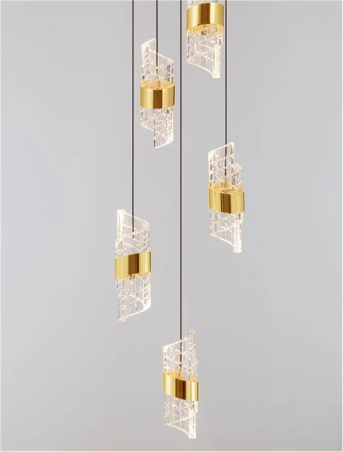 Lustra cu 5 pendule LED design modern Seneca