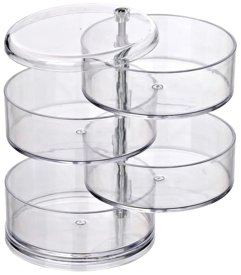 Organizator cu 4 compartimente pentru cosmetice Wenko Transparent