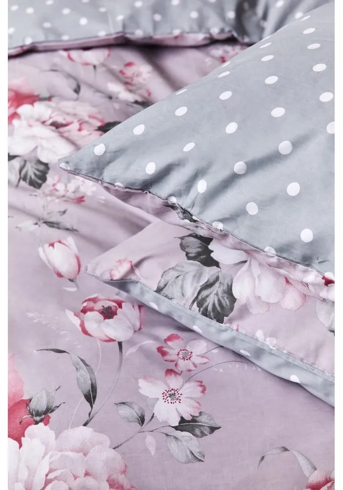 Lenjerie de pat din bumbac pentru pat dublu Bonami Selection Belle, 200 x 220 cm, roz
