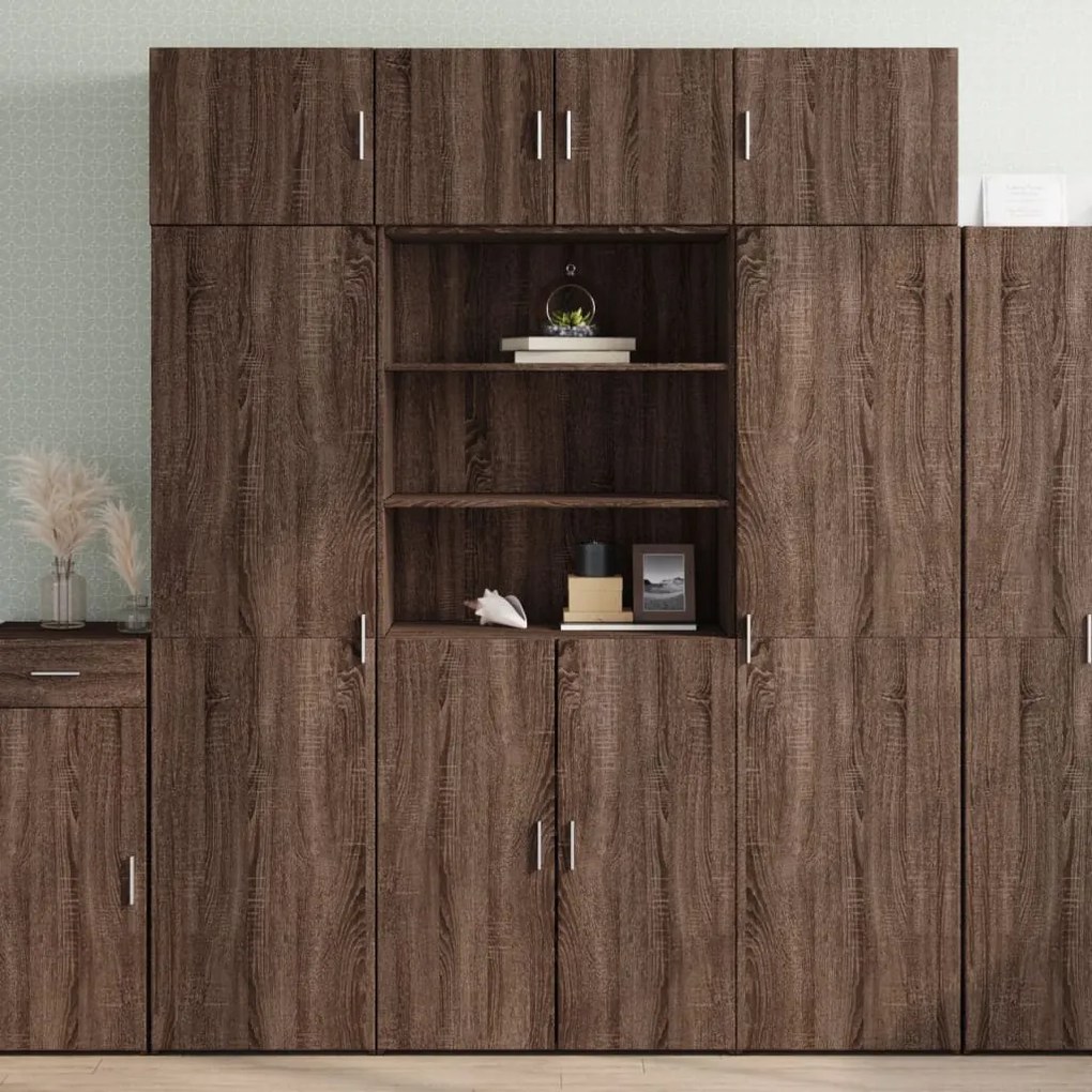 vidaXL Dulap înalt, stejar maro, 80x42,5x185 cm, lemn prelucrat