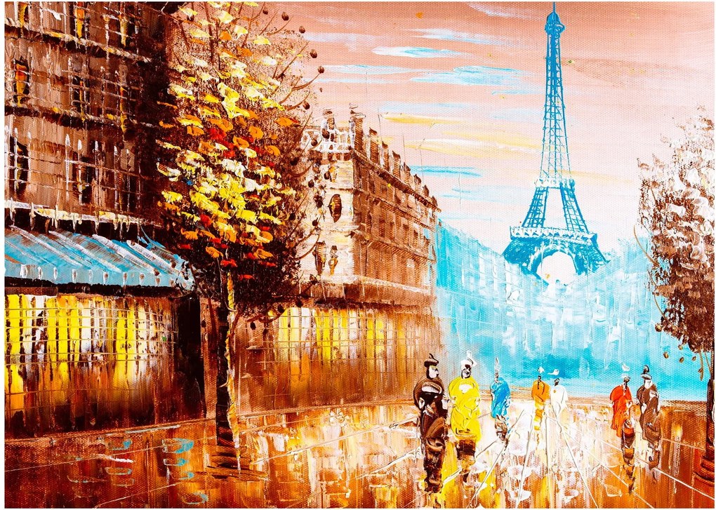 Tablou - Vremea ploioasă și Turnul Eiffel (70x50 cm)