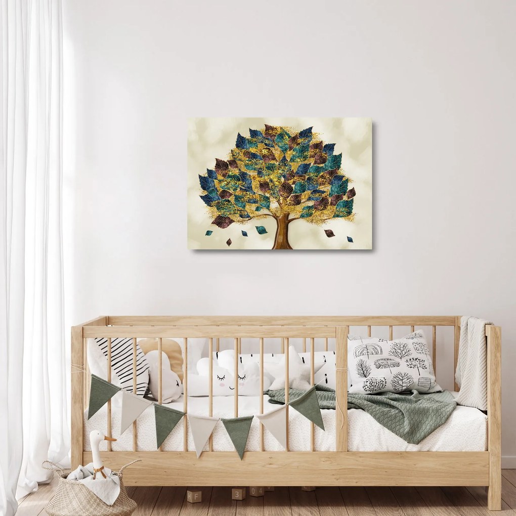 Tablou pe sticlă - Copac decorativ (70x50 cm)
