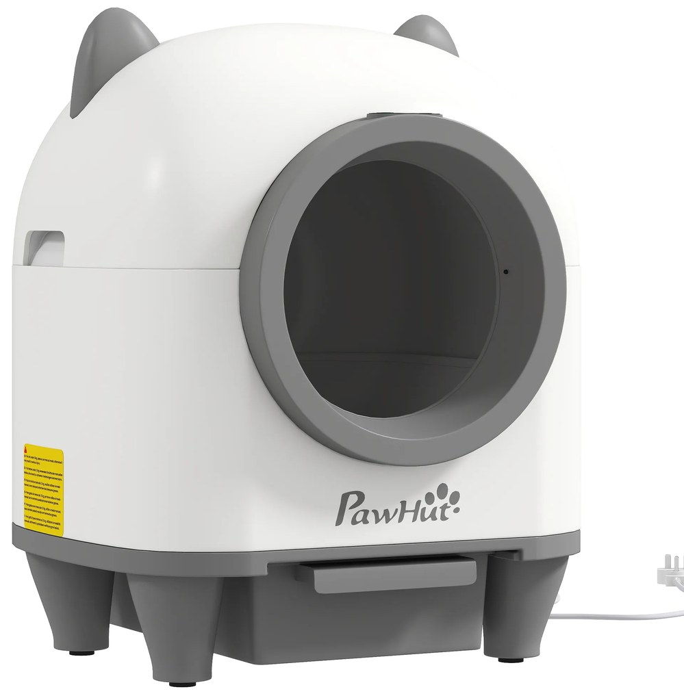 PawHut Toaletă Automată pentru Pisici cu Control de la Distanță, 80L Eliminare Mirosuri, Ideală pentru Mai Multe Pisici | Aosom Romania