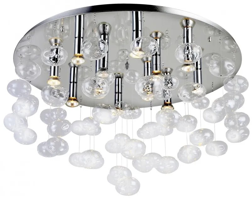 Lustra moderna aplicata design deosebit 80cm Luvia clar