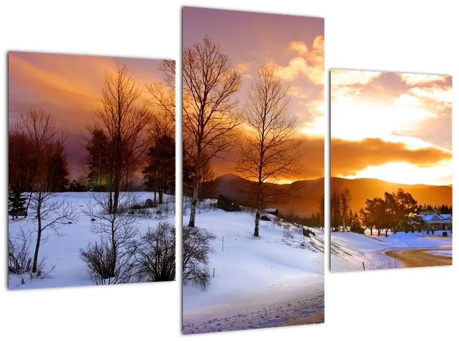 Tablou de peisaj de iarnă (90x60cm)