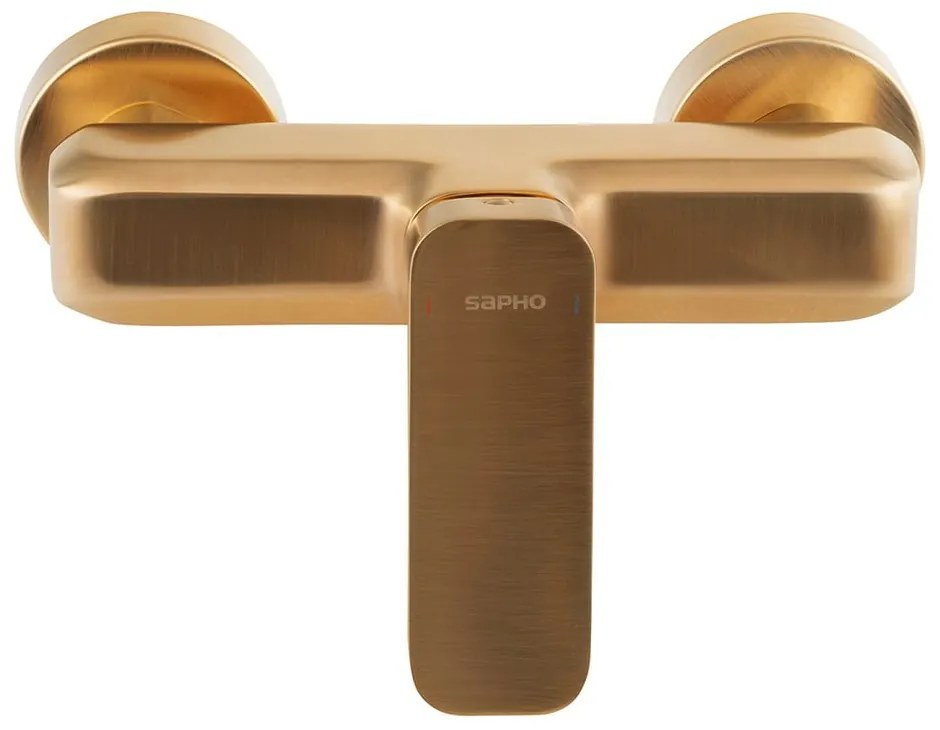 Baterie aurie pentru duș cu montare pe perete (1 ieșire) Spy – Sapho