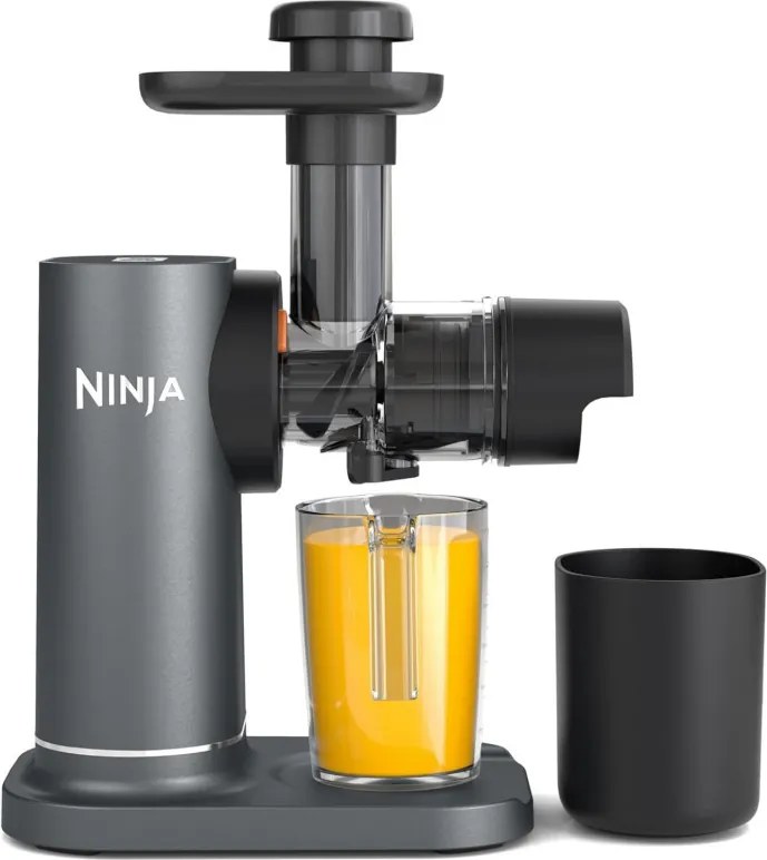 Storcator Ninja Cold Press JC151EU, 150W, 700 ml, Presare la rece, 2 filtre, Fara BPA, Functie reverse, Negru/gri