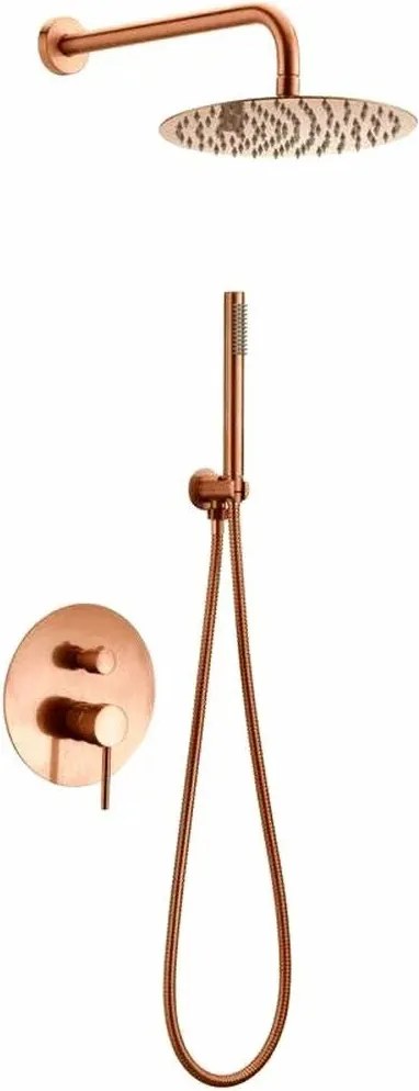 Sistem de dus cu baterie monocomanda Rea Lungo rose gold