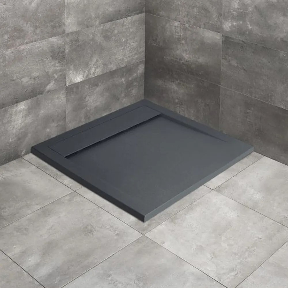 Cadita dus compozit patrata Radaway Teos C 90x90 cm antracit