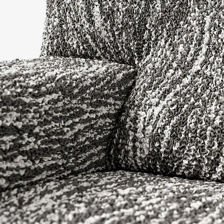 Gaico Huse bielastice UNIVERSO NOU dungi alb-negru 3fotoliu cu manere de lemn (l. 150 - 200 cm)