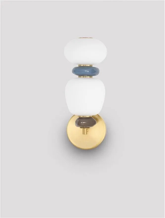 Aplica LED decorativa ceramica albastru, alb, PALO