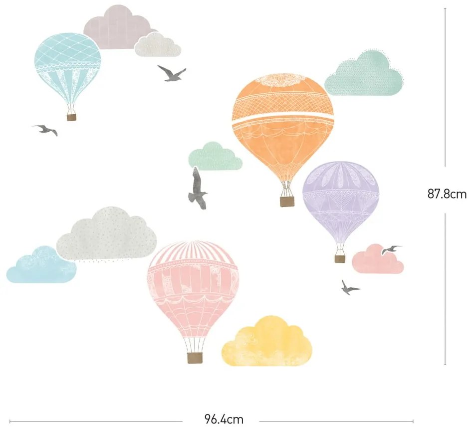 Set autocolante Ambiance Montgolfier