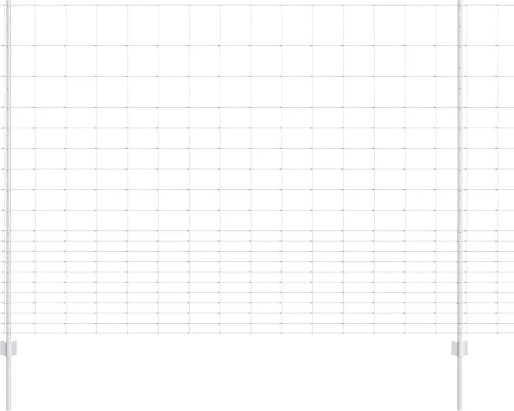 vidaXL Gard cu Stâlp Argintiu 1,6 x 25 m Oțel