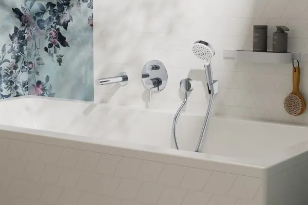 Baterie cada/dus incastrata, Hansgrohe Zesis S, crom, 74415000