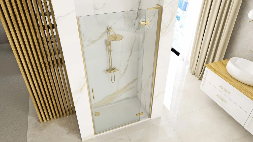 Ușă de duș Rea Hugo 80 Gold Brush + profil