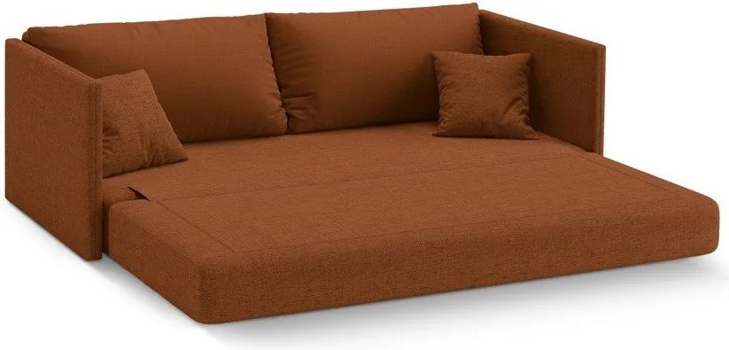 Canapea teracotă extensibilă cu tapițerie din chenille 209 cm Shannon – Cosmopolitan Design