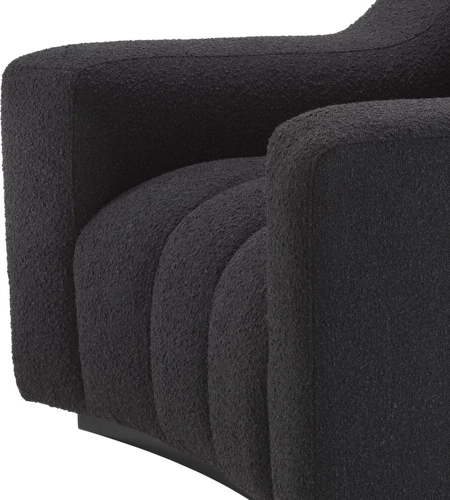 Fotoliu design LUX Kelly boucle negru 115206 HZ