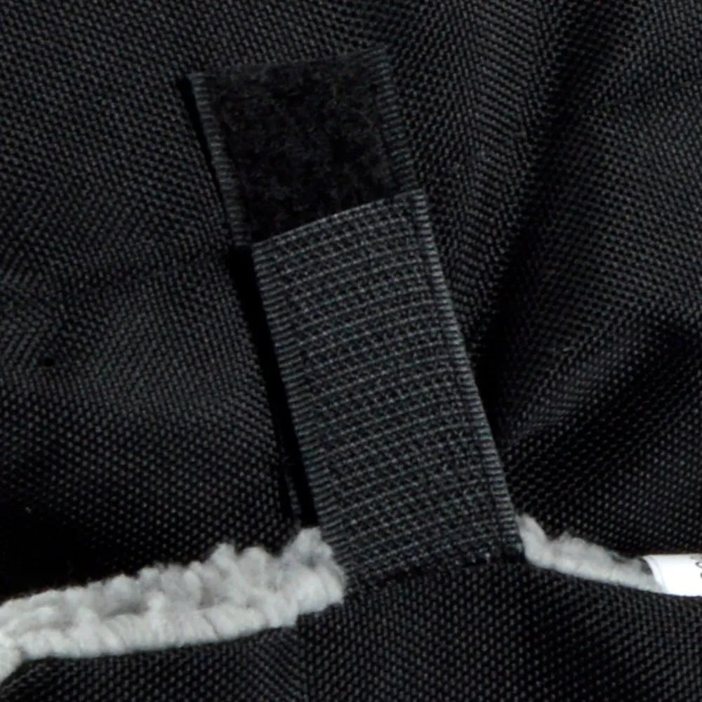 Pătură neagră pentru câini din sherpa 50x80 cm – Love Story