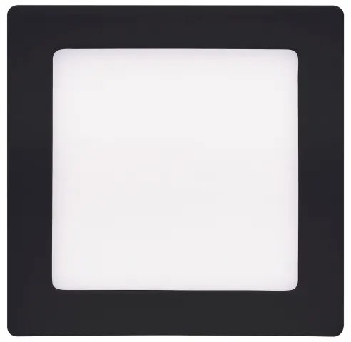 Plafonieră LED/12W/230V 3000/4000/6000K negru pătrat Solight WD171-B