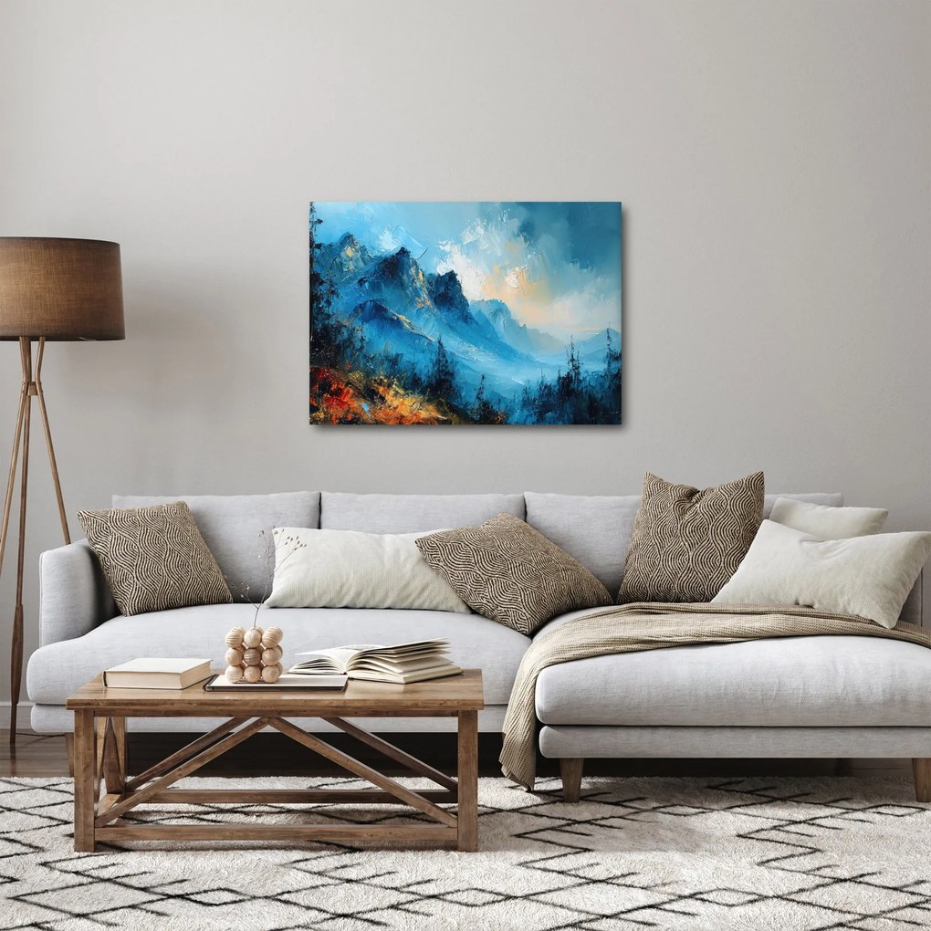 Tablou - Pictura munților (70x50 cm)