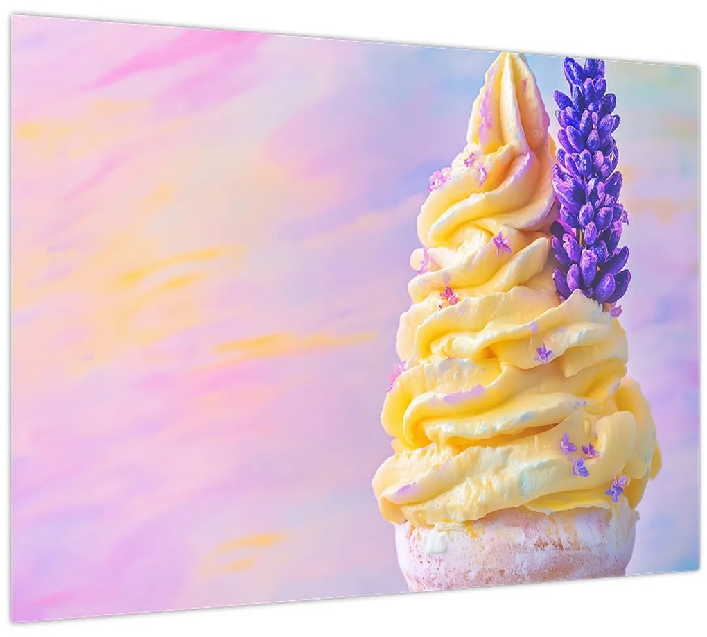 Tablou - Înghețată cu lavandă (70x50 cm)