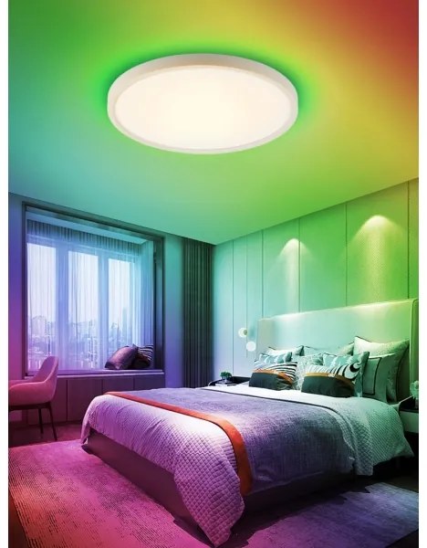 Plafonieră LED RGB dimabilă Immax NEO 07169-W60 TUDO 65W/230V Wi-Fi Tuya + telecomandă