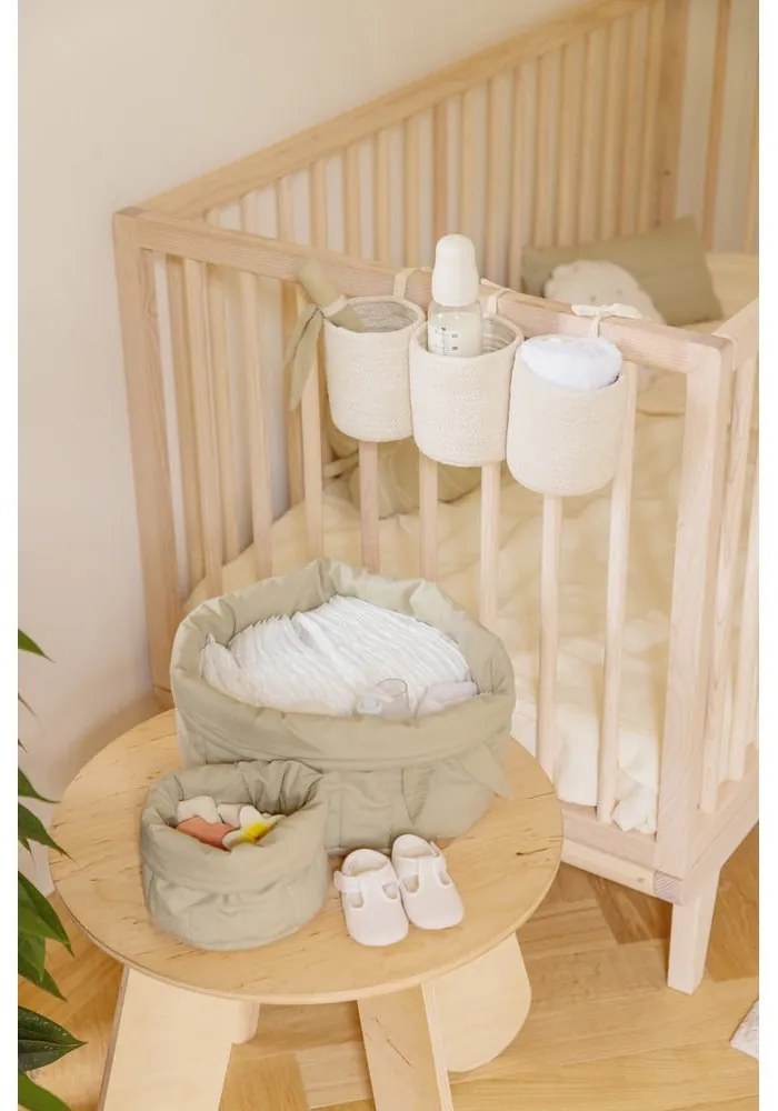 Cutii de depozitare pentru copii verde-deschis 2 buc. din material textil ø 30x20 cm Bambie Olive – Lorena Canals