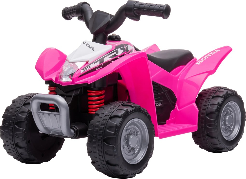 AIYAPLAY ATV Electric, Mini Motocicletă pentru Copii 18-36 Luni cu Lumini LED, Claxon și Pedale, 65,5x38,5x43,5 cm, Roz | Aosom Romania