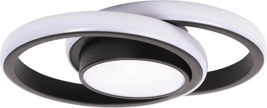 Plafoniera LED Erste Vista 38W 260x190x50mm, Negru Mat, Design Ring Circular Modern, 3CCT Ajustabil, Iluminat Interior Elegant pentru Living Dormitor