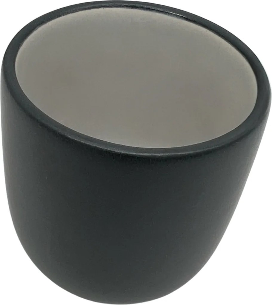 Pahar Cafea Novum Black Beauty 150ml (espresso lung cu lapte) Negru + Gri-Crem