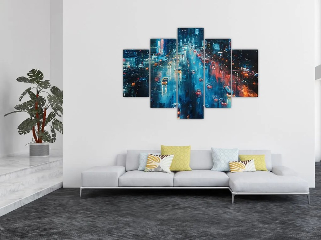 Tablou - Oraș mare, pictură în ulei (150x105 cm)