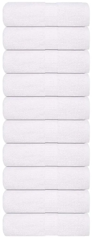 vidaXL Prosoape de baie 10 buc. FROGN Alb 30x30 cm 100% bumbac