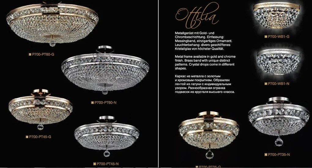 Aplica design elegant diam. 25cm Ottilia auriu MY-DIA700-WL-02-G