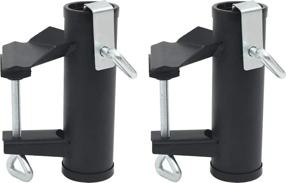 vidaXL Cleme umbrelă pentru balcon, 2 buc., 25-38 mm, oțel