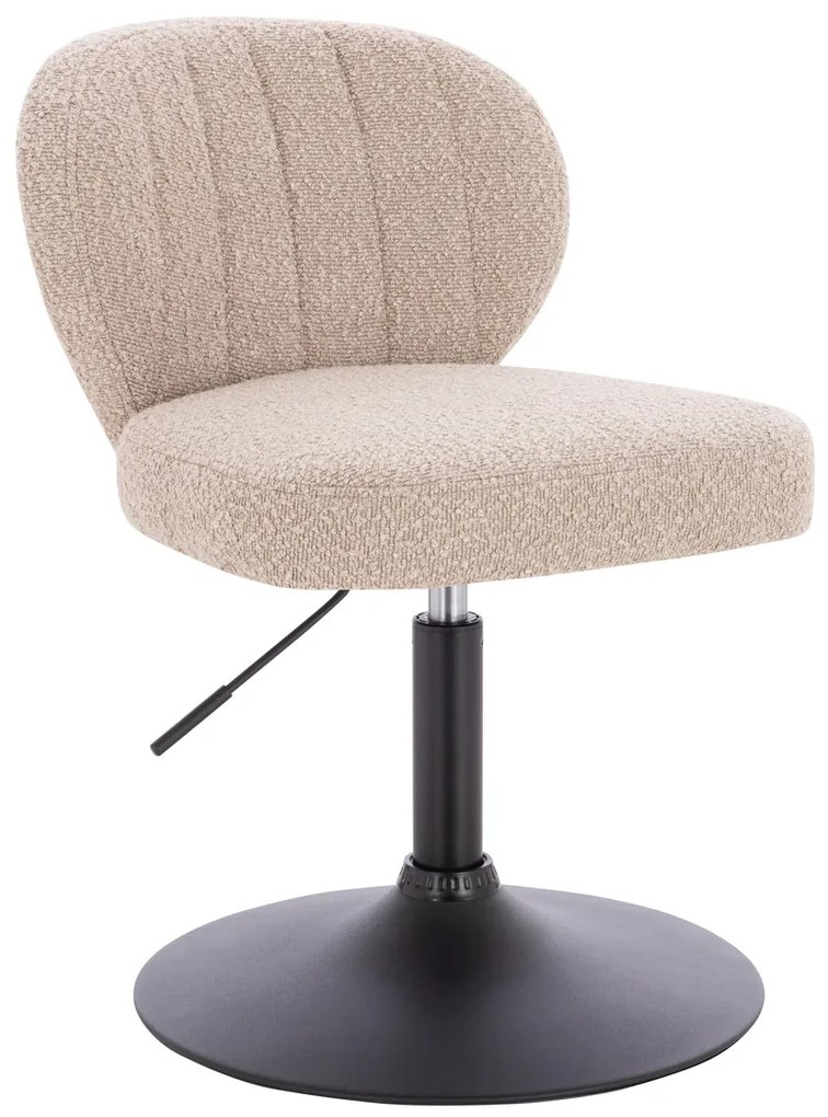 HR193N Scaun Latte Boucle cu Bază Neagră