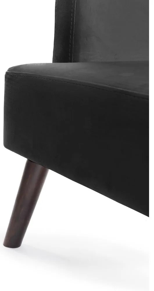 Fotoliu gri închis wing cu tapițerie din catifea Noemye – Bonami Selection