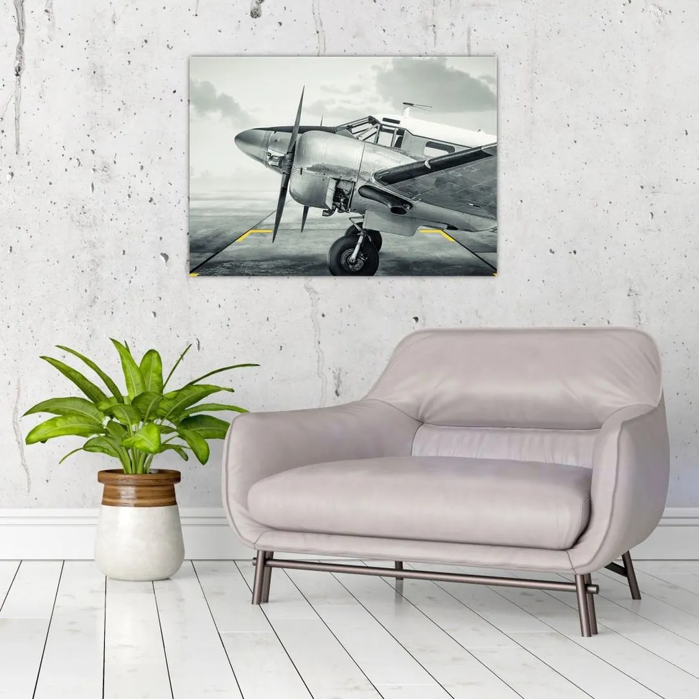 Tablou pe sticlă - Avion (70x50 cm)