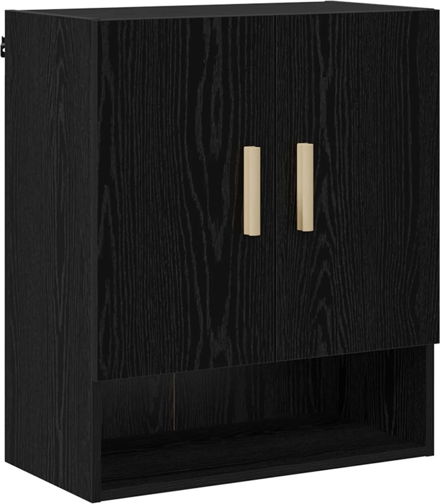vidaXL Dulap de perete Stejar Negru 60 x 31 x 70 cm Lemn compozit