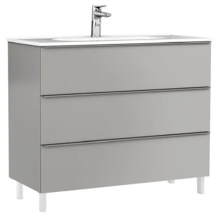 MOBILIER SHONA 100X46X56.5 GALET MAT,3 SERTARE,CU LAVOAR KLEA Gri mat, 1000x460 mm