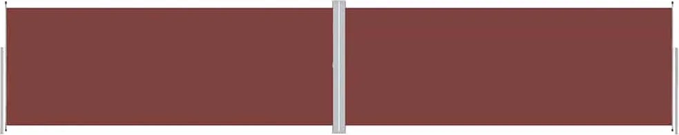 vidaXL Copertină laterală retractabilă, maro, 200x1000 cm