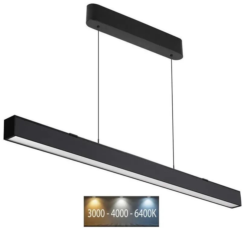 Lustră LED pe cablu LED/40W/230V 3000/4000/6400K negru