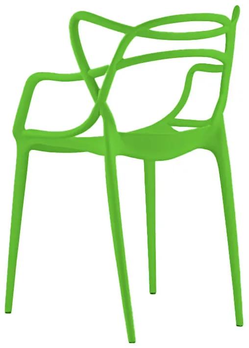 Scaun din plastic verde KATO