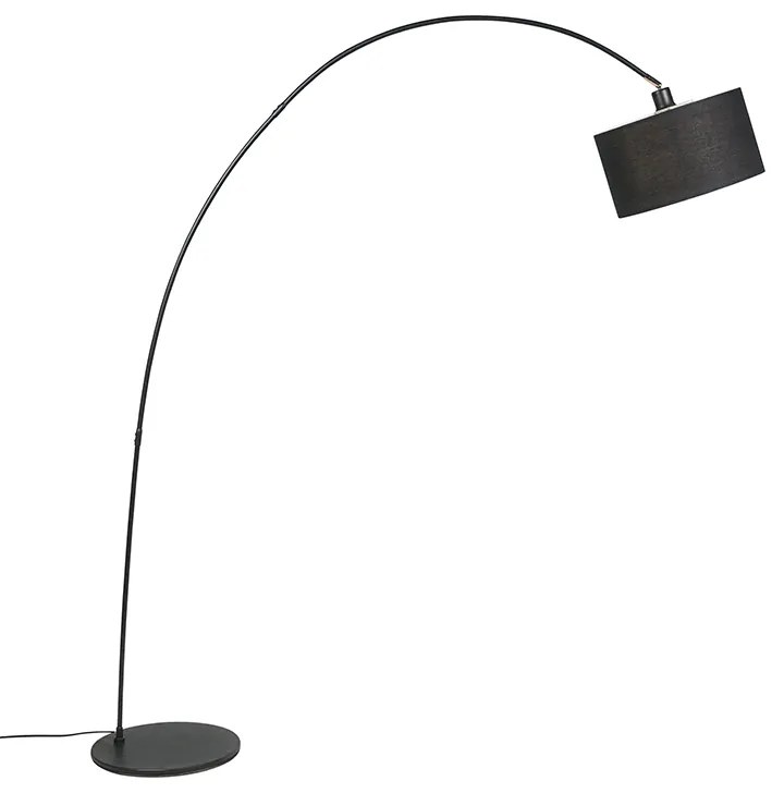 Lampă de podea arcuită modernă inteligentă neagră incl. WiFi G95 - Vinossa
