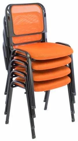 Set de 4 scaune de congres stivuibile - portocaliu